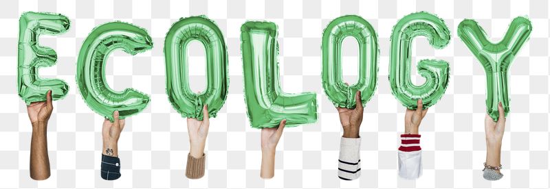 Ecology png, letter foil balloon, | Free PNG - rawpixel