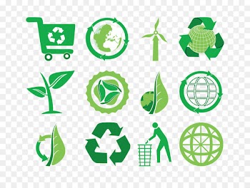 Ecology Recycling symbol Natural environment Icon - Green loop flag 