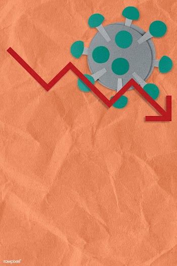 Economic downturn due to COVID-19 paper craft background  | Free  photo - 2312407