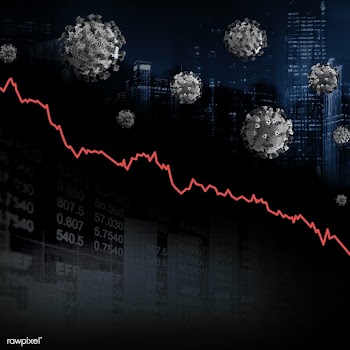 Economic impact and decrease due to coronavirus pandemic background | Free  illustration - 2300812