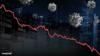 Economic impact and decrease due to coronavirus pandemic background | Free  illustration - 2300814