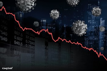 Economic impact and decrease due to coronavirus pandemic background | Free  illustration - 2300817
