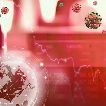 Economic impact and decrease due to coronavirus pandemic background | Free  illustration - 2301883