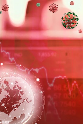Economic impact and decrease due to coronavirus pandemic background | Free  illustration - 2301885