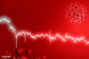 Economic impact and decrease due to coronavirus pandemic background | Free  illustration - 2303399