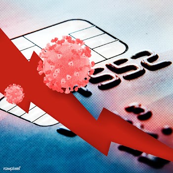 Economic impact and decrease due to coronavirus pandemic background | Free  illustration - 2304572