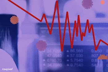 Economic impact and decrease due to coronavirus pandemic background il.. | Free  illustration - 2307791