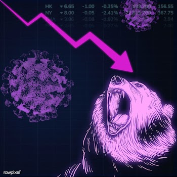 Economic impact and decrease due to coronavirus pandemic background il.. | Free  illustration - 2308067