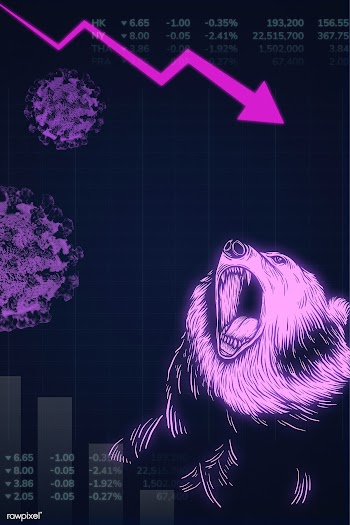 Economic impact and decrease due to coronavirus pandemic background il.. | Free  illustration - 2308082