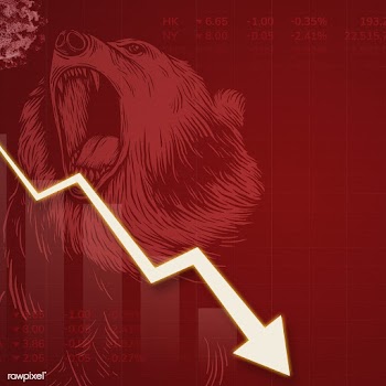 Economic impact and decrease due to coronavirus pandemic background il.. | Free  illustration - 2308110