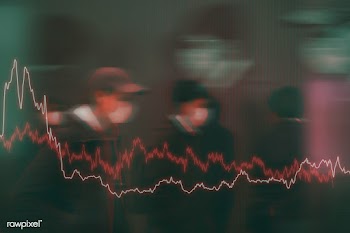 Economic impact and decrease due to coronavirus pandemic background mo.. | Free  psd mockup - 2300727