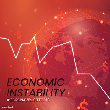 Economic instability due to COVID-19 social banner vector | Free  vector - 2310723