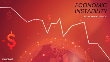 Economic instability due to COVID-19 social template vector | Free  vector - 2311472