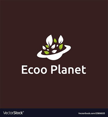 Ecoo planet logo design vector image
