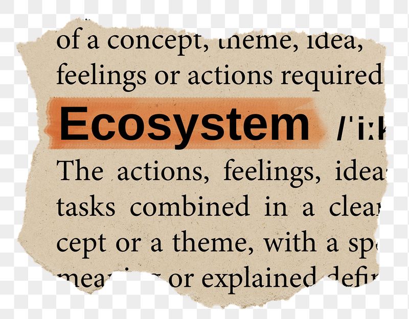 Ecosystem png word sticker, torn | Free PNG - rawpixel