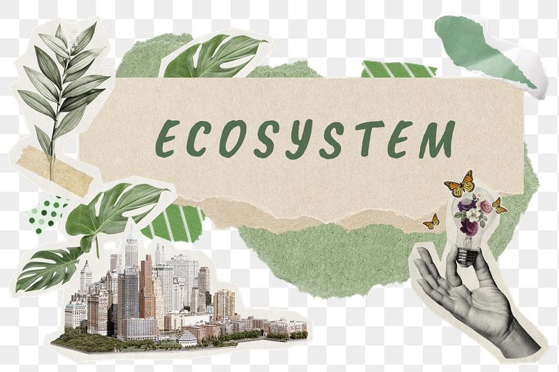 Ecosystem png word sticker typography, | Free PNG - rawpixel