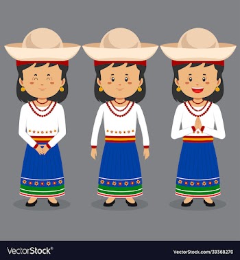 ecuador character with various expression