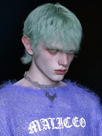 Edgy Fashion Portrait: Model with Mint Green Hair