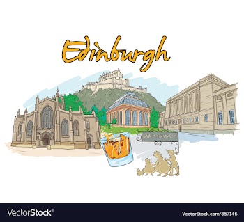 Edinburgh doodles vector image