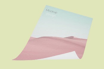 Editable curled poster mockup, aesthetic | Free PSD Mockup - rawpixel