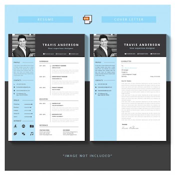 Editable cv format download and cover letter Free Vector