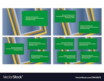 editable set of 4 video overlay blanks
