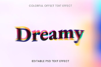 Editable text effect psd template, colorful… | Free stock illustration | High Resolution graphic