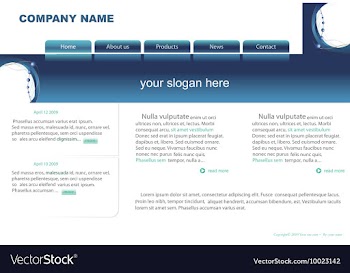 Editable website template vector image