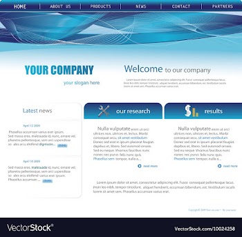 Editable website template vector image