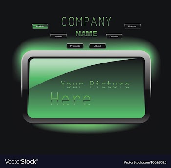 Editable website template vector image