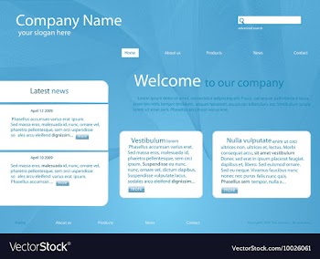 Editable website template vector image