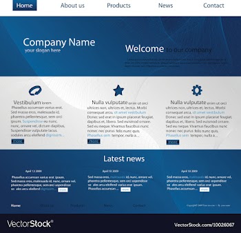 Editable website template vector image