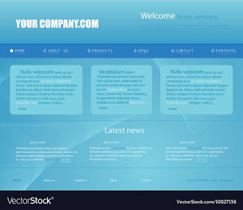Editable website template vector image