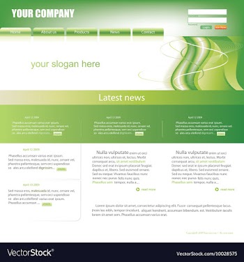 Editable website template vector image