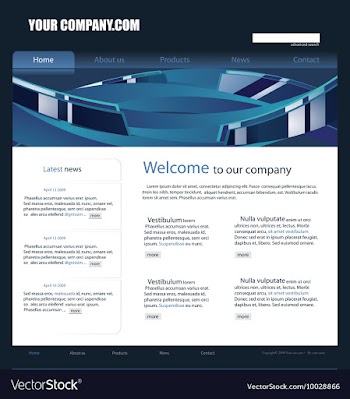 Editable website template vector image