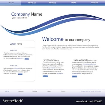 Editable website template vector image