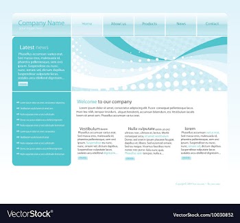 Editable website template vector image