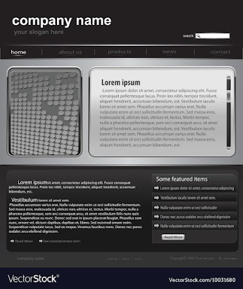 Editable website template vector image