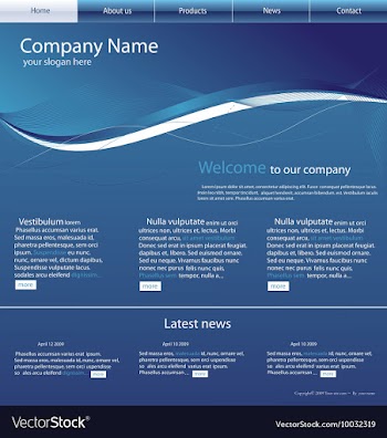 Editable website template vector image