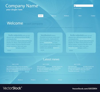 Editable website template vector image