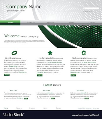 Editable website template vector image