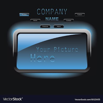 Editable website template vector image