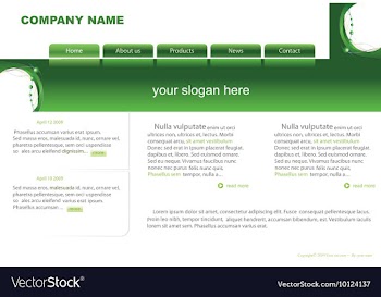 Editable website template vector image