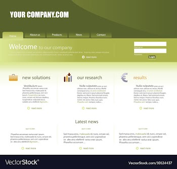 Editable website template vector image
