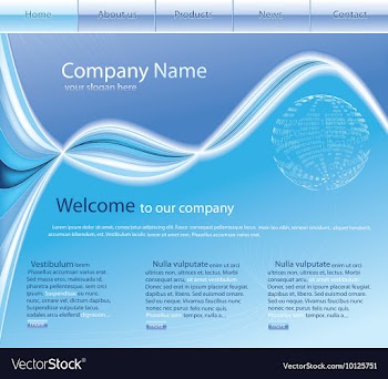 Editable website template vector image