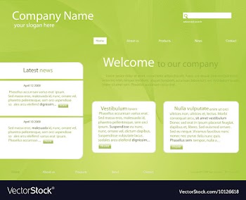 Editable website template vector image