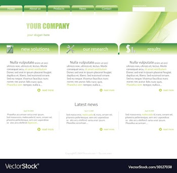 Editable website template vector image