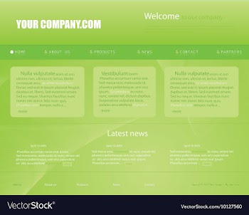 Editable website template vector image