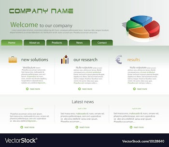 Editable website template vector image
