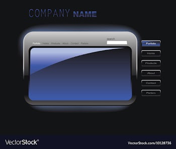 Editable website template vector image